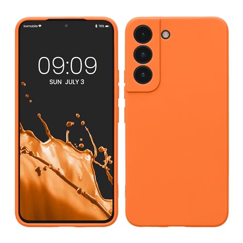 kwmobile Handyhülle für Samsung Galaxy S22 Hülle - weiches Handy Silikon Case - Schutzhülle Cover - Fruity Orange