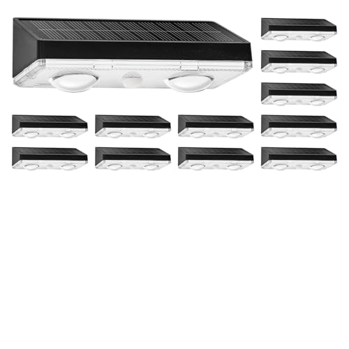 Flyingod Solar Fence Lights Outdoor 12 Pack – IP65 Waterproof