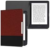 kwmobile Hülle kompatibel mit Tolino Shine 3 - Canvas eReader Schutzhülle Cover Case - Dunkelrot Schwarz