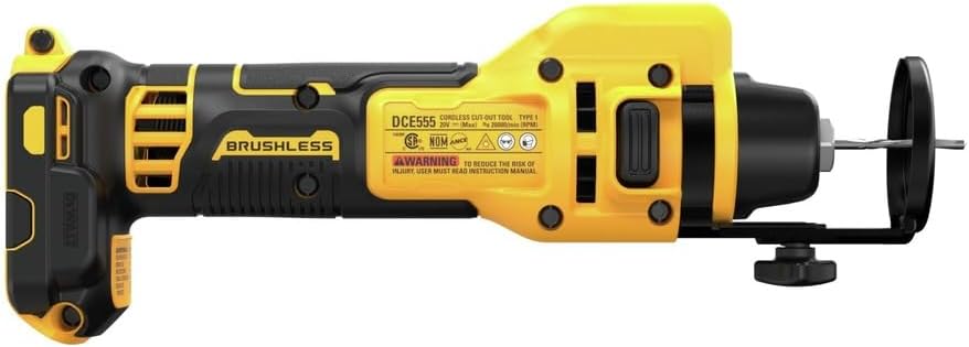 DEWALT DCE555BR 20V MAX XR Lithium-Ion Brushless Cordless Drywall Cut-Out Tool (Tool Only) (Renewed)