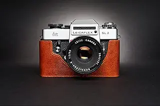 手作り本革ハーフleicaflex用と互換性SL2 slカメラ牛革バッグカバー LEICAFLEX SL2 SL (Brown,LEICAFLEX SL2)