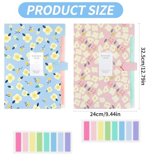 Image of Corslet Pack of 2 File Holder for Documents A4 Size, Expanding File Folder Document Organizer File & File Bag for Certificates and Documents, Office File Folder, Portfolio File Folder for Students