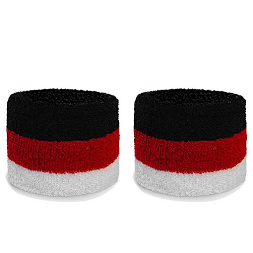 COUVER Sports Terry Wrist Sweatbands, Egypt Flag, 2.5 Inch, 1 Pair