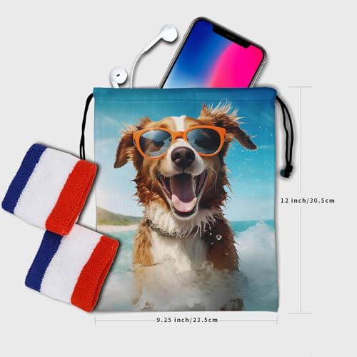 Image of Nerxy Pet Gymnastics Grip Bag Dog Cat Drawstring Grip Bags Puppy Shoe Bag Gym Storage Pouch