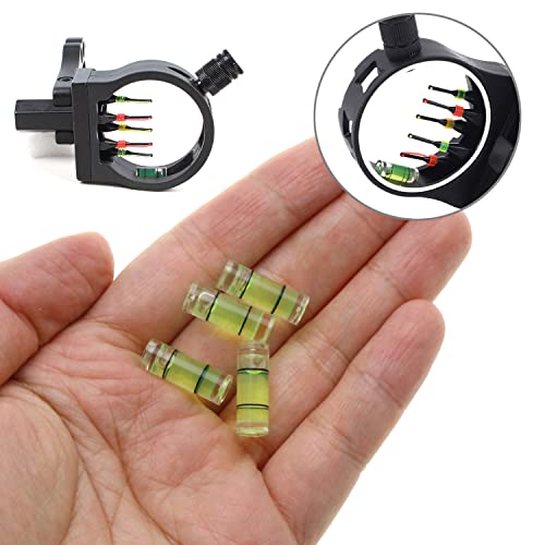 LUORNG 20pcs Archery Bow Sight Bubble Level Cylindrical Spirit Level 6.5x18mm for Archery Replacement Accessories, Transparent - Thumbnail 4