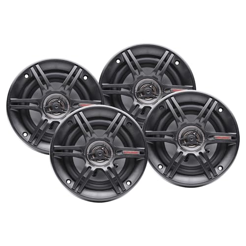Crunch 2 Pair 6.5 Inch Car Audio Speakers, 300 Watt MAX 3 Way Full Range Speaker Set with 1 Inch...