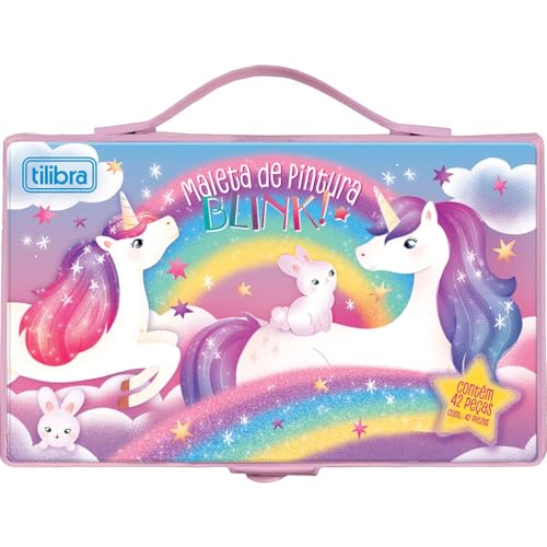 Tilibra - Maleta de Pintura Infantil Unicórnio 42 Peças
