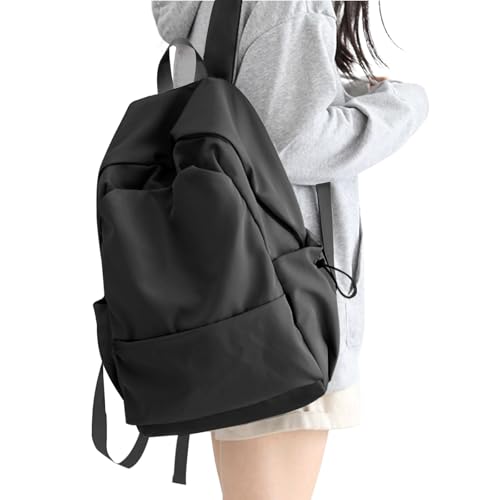 HYC00 Mochilas Escolares Grande Adolescentes Mochila Escolar Niña Niño Mochilas Colegio Instituto Mochila Hombre Mujer Escolar Universidad Portatil 14 Pulgadas School Bag Girls Casual Backpack, Negro