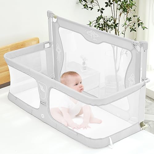 3-in-1 Baby Bedside Crib & Bassinet, Portable, Foldable