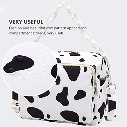 STOBOK Bolsa de Fraldas para Bebês Com Estampa de Vaca Bolsa de Ombro Bolsa de Enfermagem Bolsa Mult