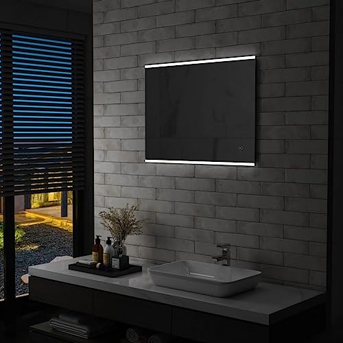 Xichuzi Espejo de Pared para baño cony Sensor táctil 80x60 cm, Espejo Maquillaje, Mirror Bathroom - 144733