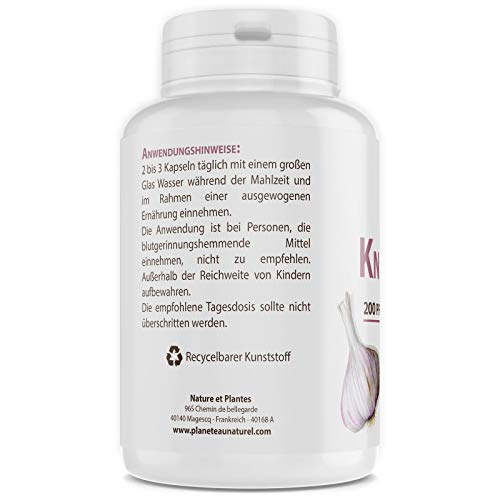 Bio Knoblauch - 280 mg - 200 pflanzliche Kapseln – Bild 3