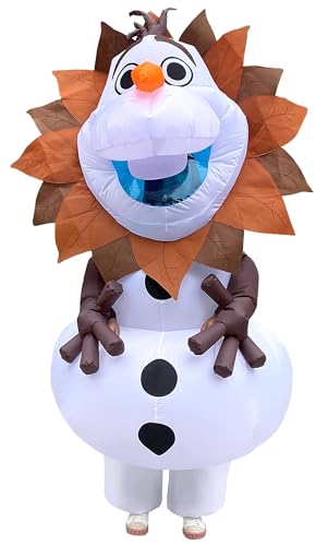 DABOUR Inflatable Leaf Olaf Costume Adult Size Blow Up Snowman Fancy Dress for Halloween Party
