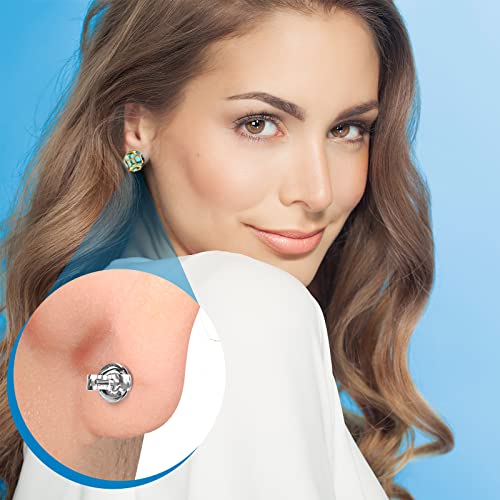 Aiythouy 6 Pcs Earring Backs For Studs, 925 Sterling Silver Earring Backs Replacements, 18K White Gold Plated Locking Earring Backings, Secure Hypoallergenic Earring Back #TOP4