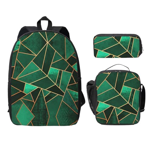 Sac à dos 3 pièces contre le mal de dos scolaire avec boîte repas et trousse