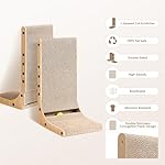 EHEYCIGA Cardboard Cat Scratcher for Indoor Kitten Cats, 19 Inch L Shaped Vertical Cat Scratching Board with Ball Cat Toy, Small Cat Scratcher Pad, Brown - Image 2