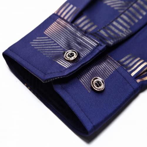 Zakelijk overhemd voor heren Modieus Informeel Eenvoudig Dagelijks Trend Comfortabel Persoonlijkheid Veelzijdig Retro Print Revers Shirt met lange mouwen - Afbeelding 6