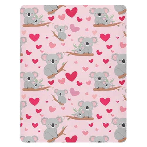 Pfrewn Girl Koala Crib Sheets, 52x28 inches