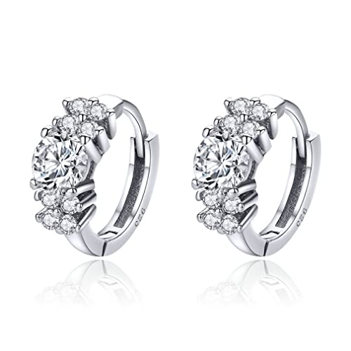 Boucles d'oreilles mariage à pétales étincelantes pour cérémonie