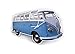 Produktbild BRISA VW Collection - Volkswagen Wand-Werkstatt-Uhr-Zeitanzeiger-Clock-Zeitmesser im T1 Bus Design (Classic Bus/Blau)