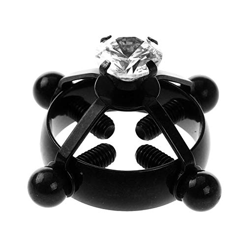 MSemis Woman Metal Nipple Clamps Adjustable Non Pierced Nipple Rings Stainless Steel Screw Body Piercing Circle Clamp Black Medium