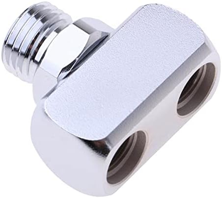 2xScuba Diving Splitter Hose Regulator 1 to 2 LP Adapter for BC Second Stage Gauge, High Tensile Strength Brass, Design, for Splitting Low Pressure Supply Line, Divers Essential