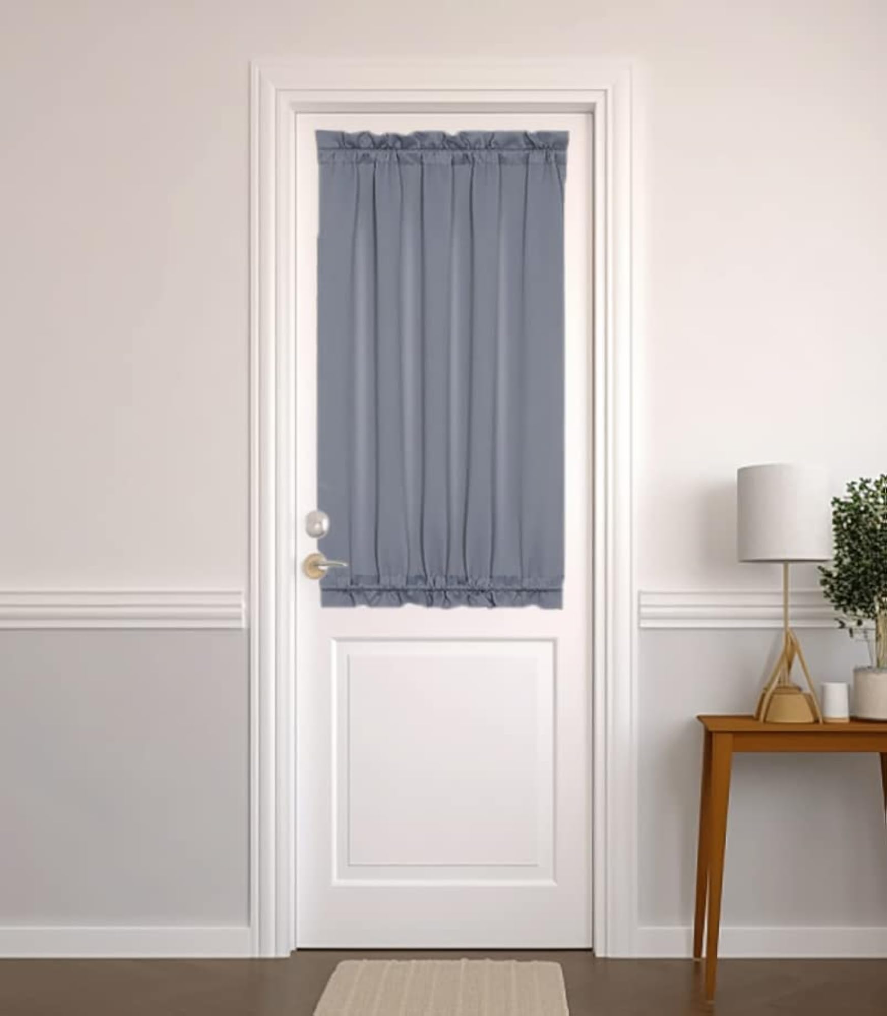 Grey French Door Curtains for Small Windows