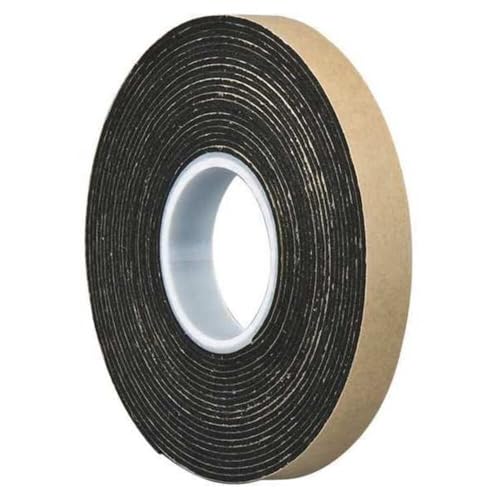 Image of 3M 4496B Polyethylene Foam Tape, 0.75 inch Width x 5yd Length (1 roll), Black Foam Tape