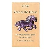 Kalttoy Jolie carte 2D en acrylique avec motif cheval porte bonheur pour toutes les occasions, inspiration quotidienne, cadeau créatif