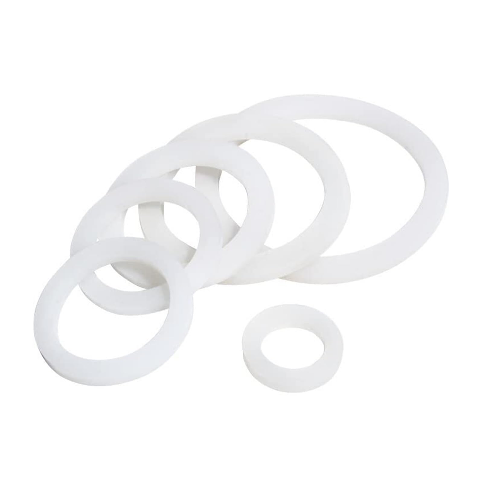 10 Uds * anillo de junta plana de silicona 1/2 ''3/4'' 1'' 2'' junta de anillo de sello de goma for arandela de anillo de junta plana de tubo corrugado - Kit de juntas surtidas(22x38x2mm)