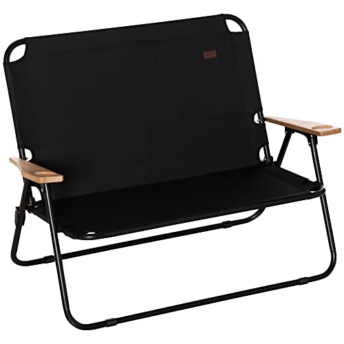 Outsunny Double Camping Chair, Portable Camping Loveseat for 2 Person