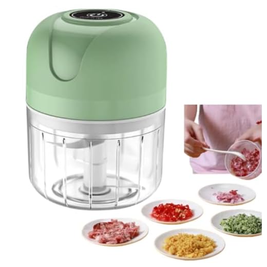 Mini Processador de Alimentos Portátil Elétrico com 3 lâminas de Aço Inoxidável USB 250 ml Bivolt