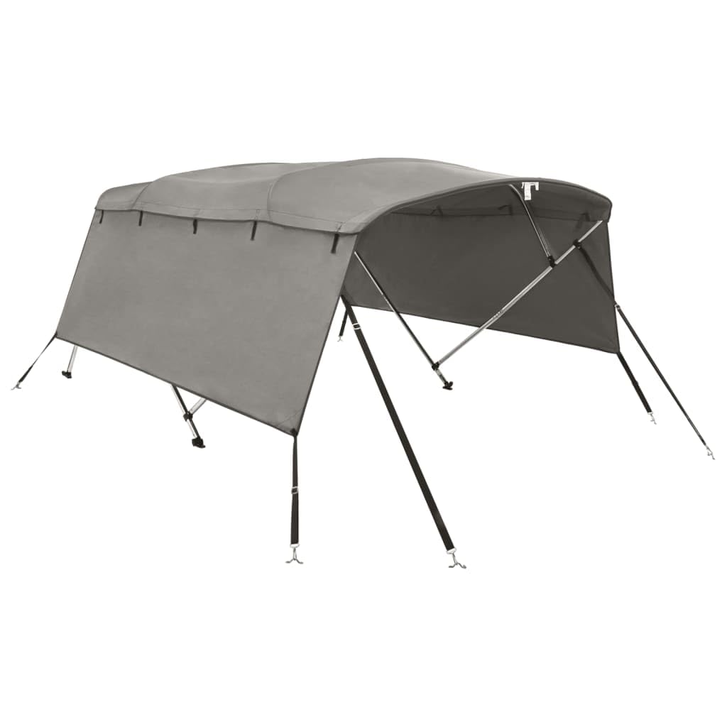 vidaXL Toit Bimini à 4 arceaux parois latérales 243x(185-198) x137 cm