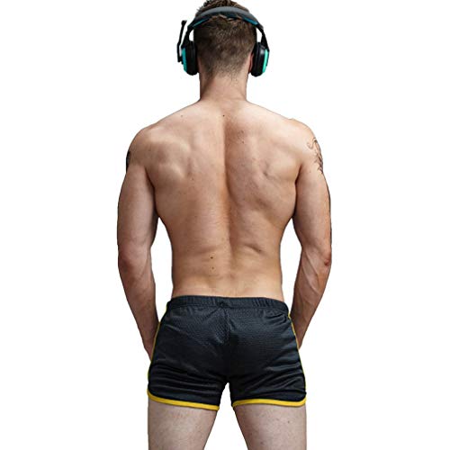 Aimpact Mens Mesh Training Shorts 3 Inch Running Fitness Athletic Sexy Booty Short Workout Shorts (Ac11Black M) #TOP2
