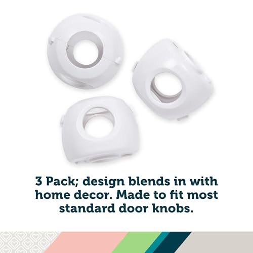 image for Safety 1st Parent Grip Door Knob Covers, White, One Size (Pack of 3), 