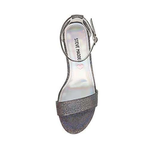Steve Madden Girls Shoes Girls Carrson Heeled Sandal, Pewter Iridescent, 1 Little Kid #TOP4