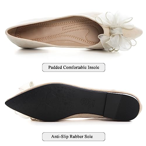 Image of Dear Time Women's Ballet Flats Dress Ballet Shoes Slip on for Office Work Comfortable Shoes