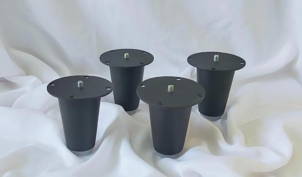 VEEOMI Sofa Hardware SS Sofa Leg 4" 10 Cms Heavy Duty Stainless Steel 4 inch Sofa Legs for Furniture Fitting Sofa Hardware Leg Cone Shape Sofa Leg Black Pack of 4 pcs (B0C7CVWNZM) Amazon Price History, Amazon Price Tracker