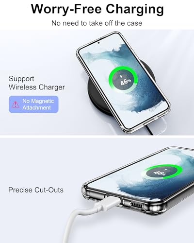 Image of HOOMIL Case for Samsung Galaxy S22, Anti-Yellowing, Crystal Clear