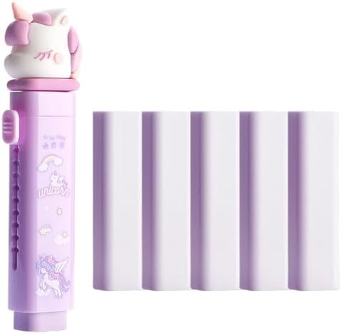 Gomme Da Cancellare Retrattili Con Pennello - 6 Pezzi Colorati | Kawaii Per Bambini E Ufficio - Foto 2