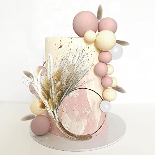 Wood Oh Baby Cake Topper Boho Cake Toppers Balls Cake Topper Decorations Baby Shower Decorations For Boho Baby Shower Birthday Wedding Gender Reveal Cake Decorations (Light Brown) #TOP3