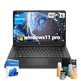 HP Student Business Laptop Computer - w/Office Lifetime & Free CD/DVD Drive • 16GB Memory 128GB eMMC • Intel 4-Core Processor • Intel UHD Graphics • HD Display • Win11 Pro(Black)