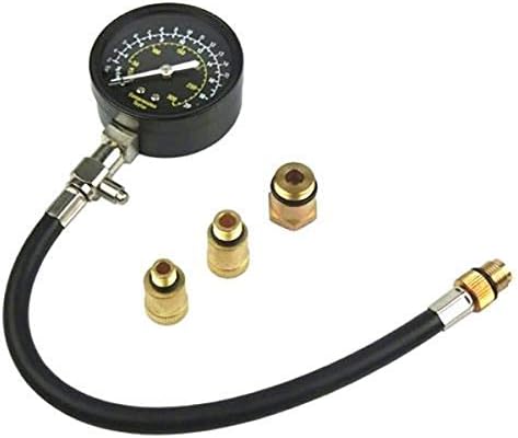 Amazon 4サイズアダプター付き エンジンコンプレッションテスターゲージ圧縮圧力測定テスター W3 エアゲージ 車 バイク