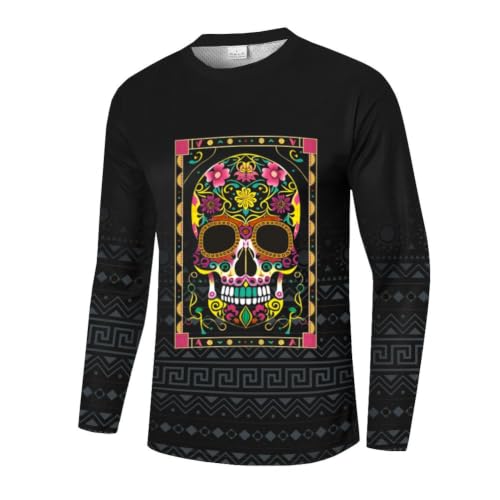 UGLY FROG Skull Cycling Jersey Long Sleeves Downhill, Off-Road, MTB Jersey Racing Riding Mountain Bike Motocross Shirt