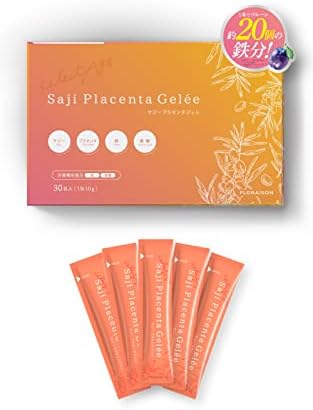 （06:30時点） サジープラセンタジュレ サジー プラセンタ 栄養機能食品 スーパーフード ビタミン ミネラル ポリフェノール ヒアルロン酸 コラーゲン 鉄分 葉酸 マンゴー味 ゼリー スティック 30本入 10グラム (x 30)