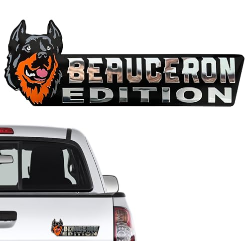 Image of Dog Edition 3D Car Badge, Laser Cutting Metal Emblem, Cute Dogs Decals (Beauceron)
