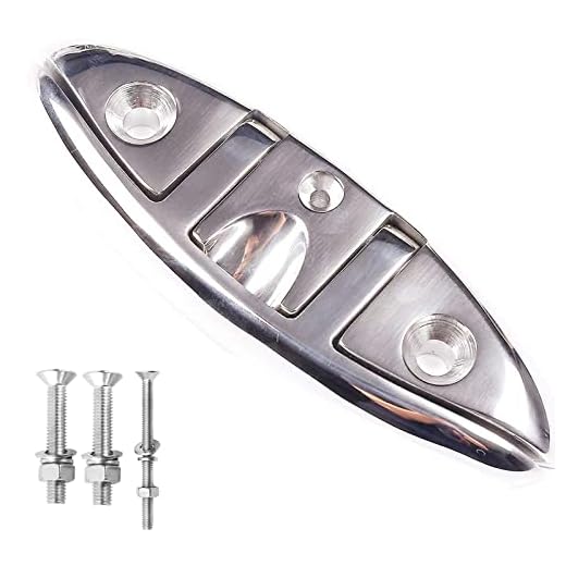 ISURE MARINE Boat Folding Cleat 8-1/2" Flip-up Heavy Dock Cleat Marine Grade 316 Stainless Steel