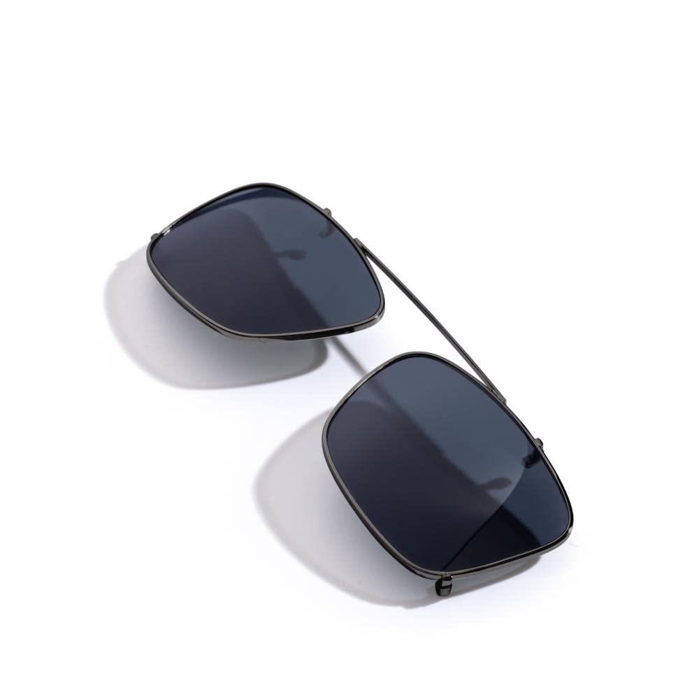 HYPREADER Sonnenbrillen Clip-On polarisiert – 100% UV400 Schutz – superleichter Sonnenclip passend für Brillenmodell LEO