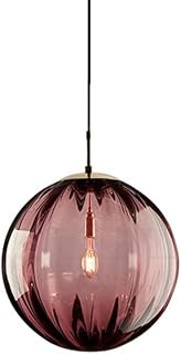 Lámpara de techo , Lámpara colgante - - Lámpara colgante Color bola de cristal Bombilla estilo isla industrial Lámpara colgante azul artística Decoración rural moderna de granja Lámpara de techo Compa