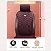 Red Rain Leather Seat Cover Universal Seat Covers with Crown Car Seat Protector Fit Car/Auto/Truck/SUV Wine Red 2/3 Covered (Wine red)